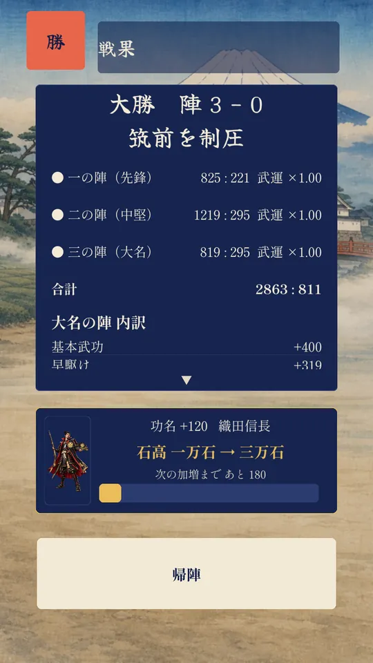 城が落ちる